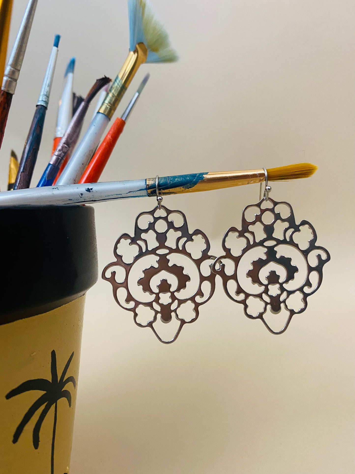 Silver Flower Earrings
