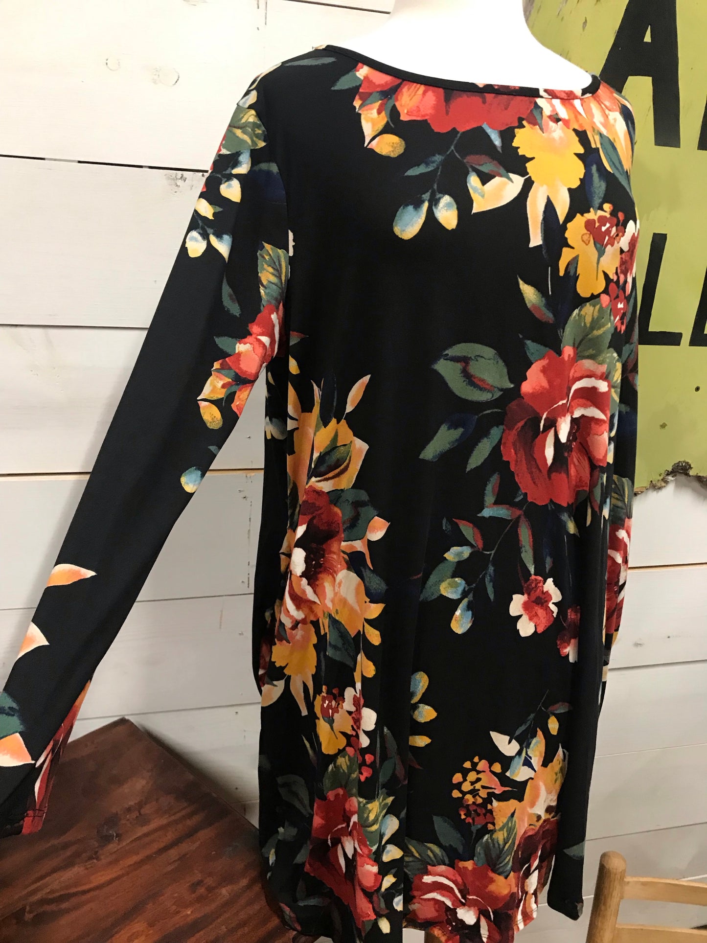 Floral Print Long Sleeve Dress - The Desert Paintbrush