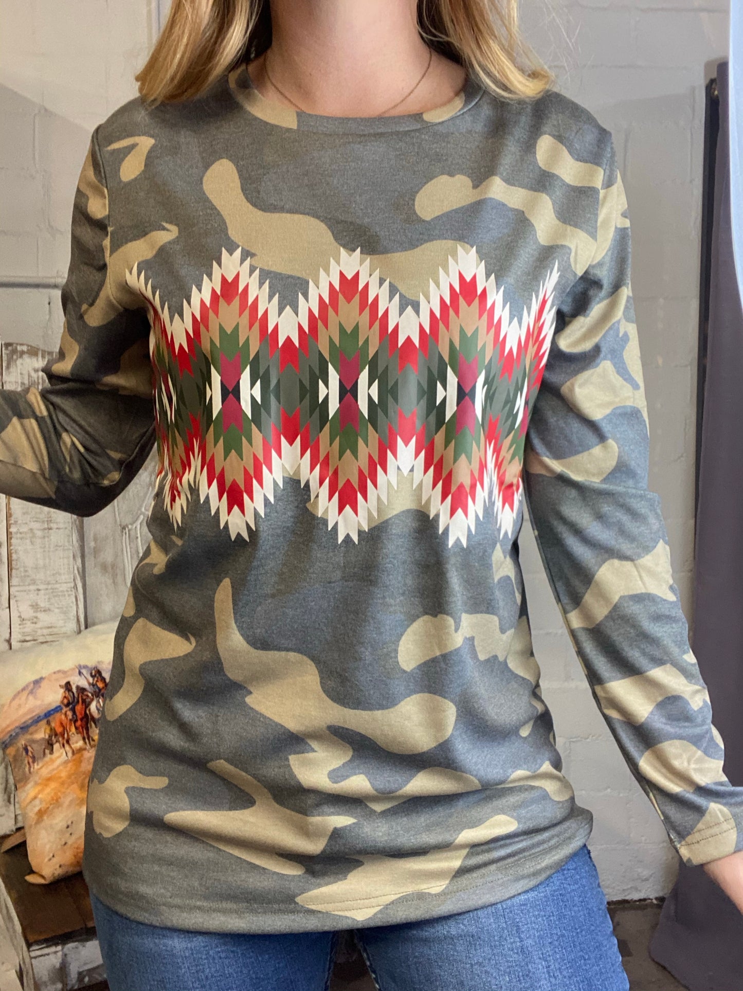 Aztec Camo Top