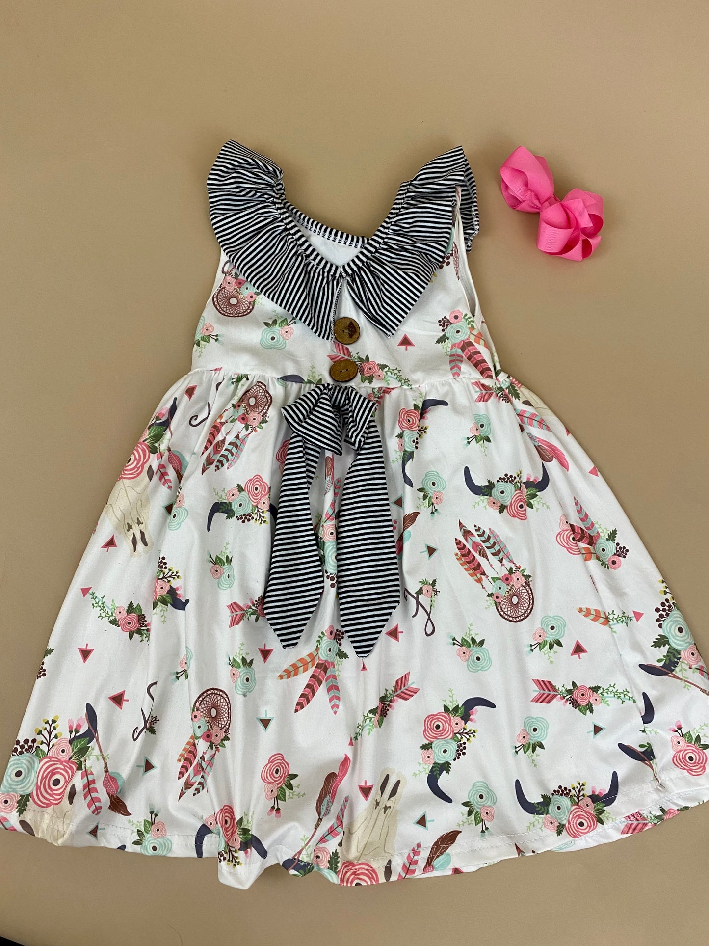 Coral & Feather Dress