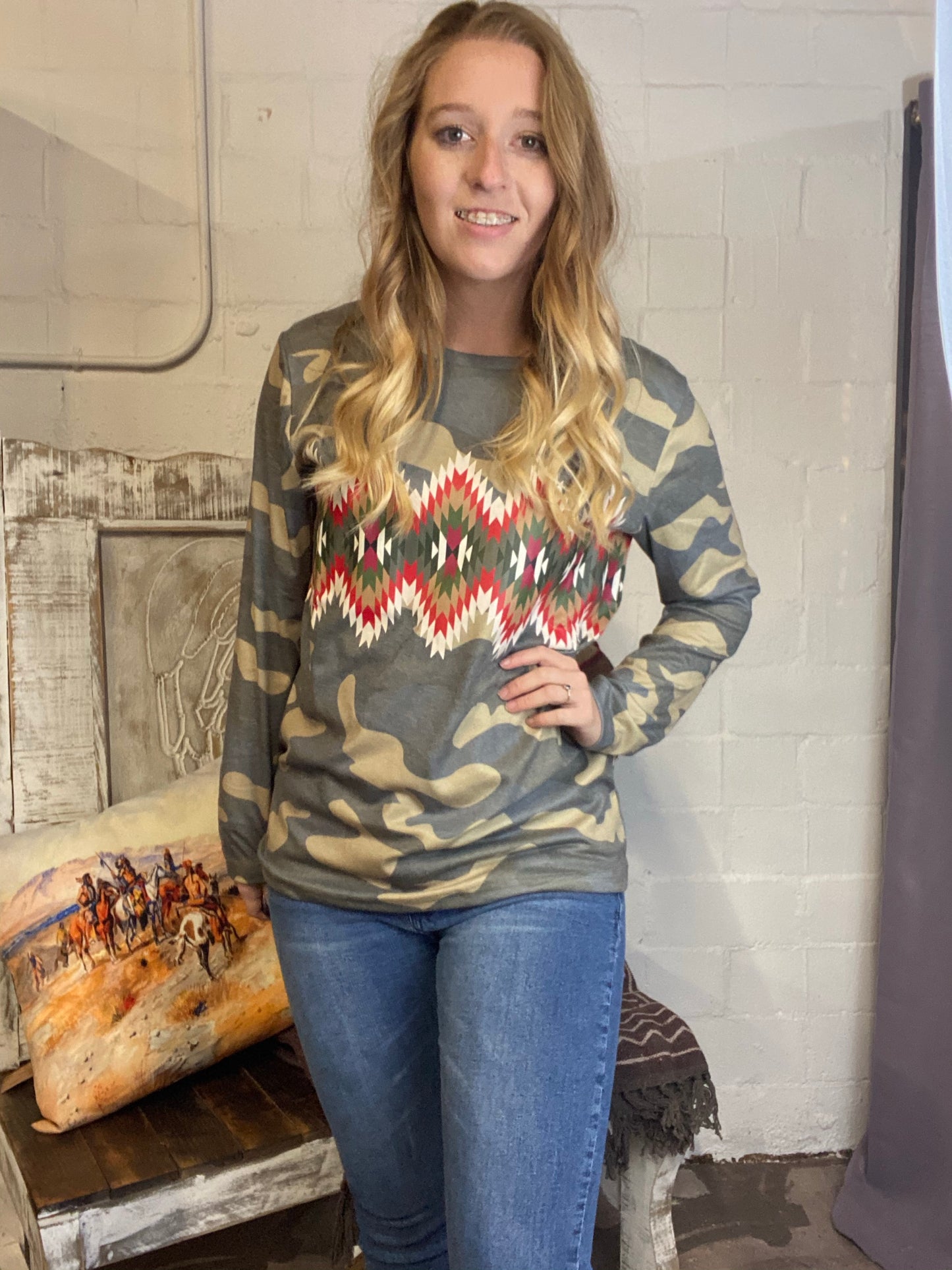 Aztec Camo Top