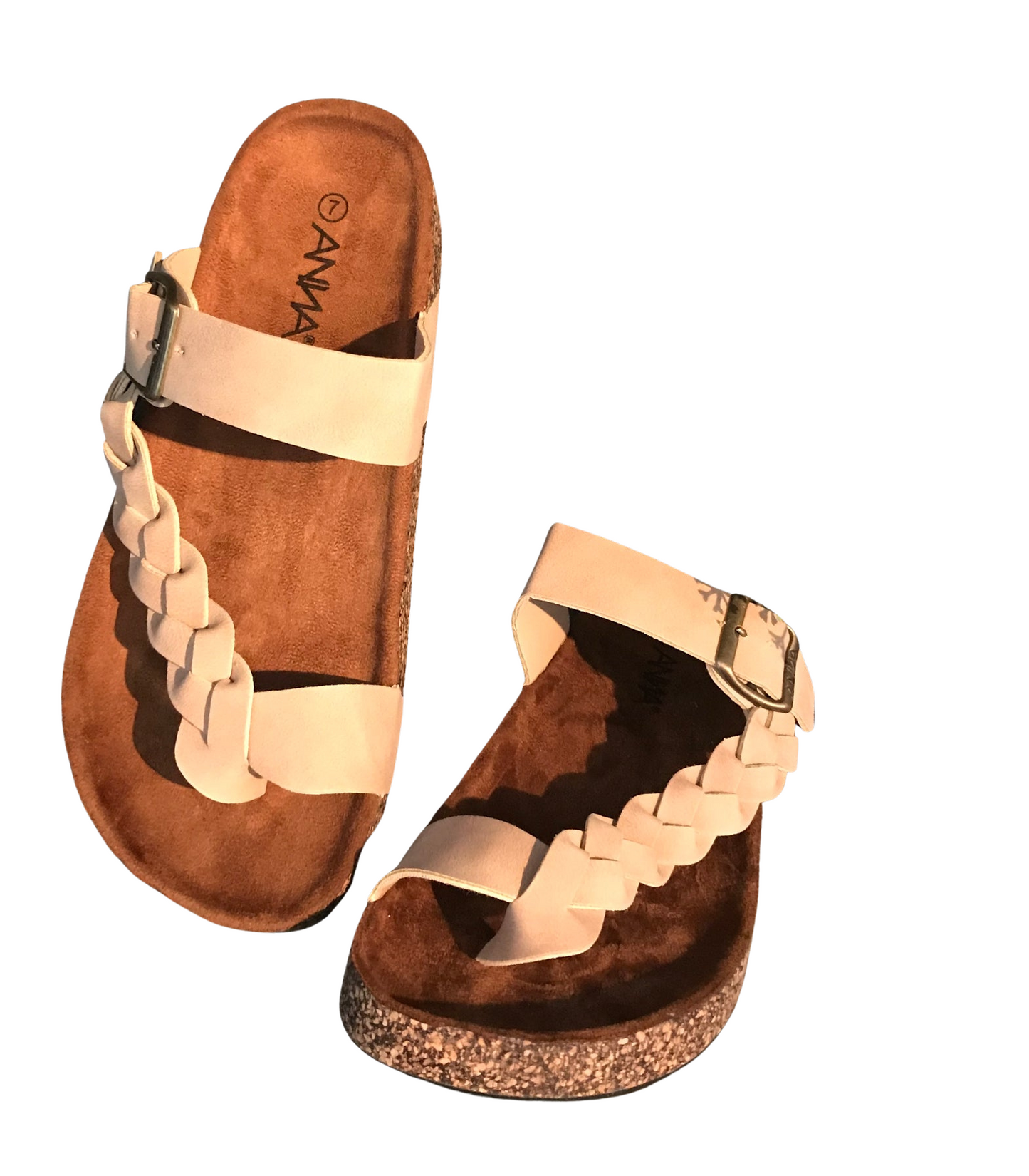 Nude Braided Sandals