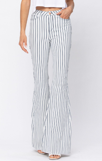 Judy Blue Pin Stripe Flare Jeans