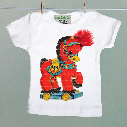 Acme Baby Co. - Vintage Horse Organic Baby Shirt - The Desert Paintbrush