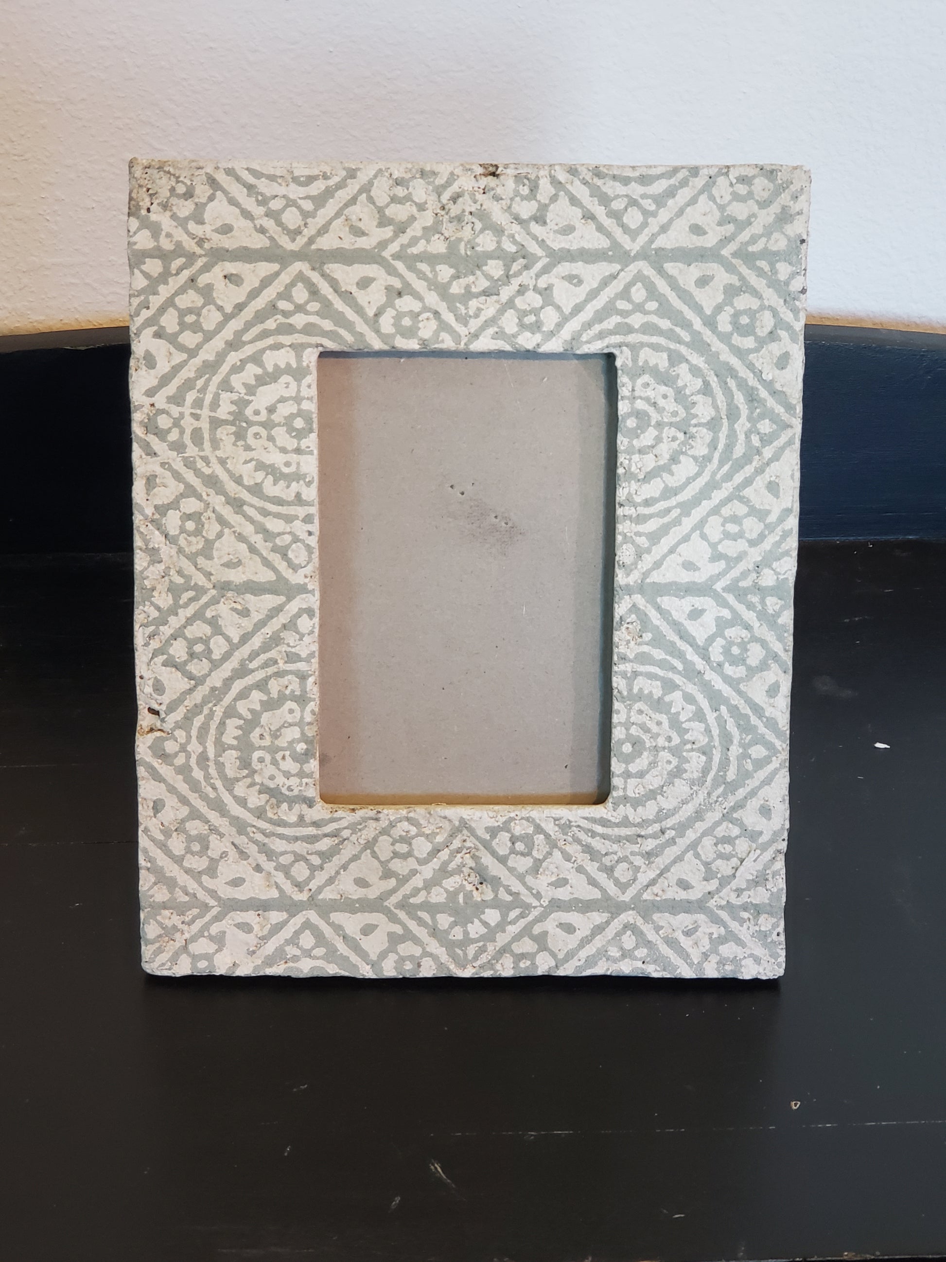 Cement Painted Picture Frame - The Desert Paintbrush