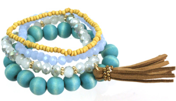 Wooden Beaded Bracelet - The Desert Paintbrush