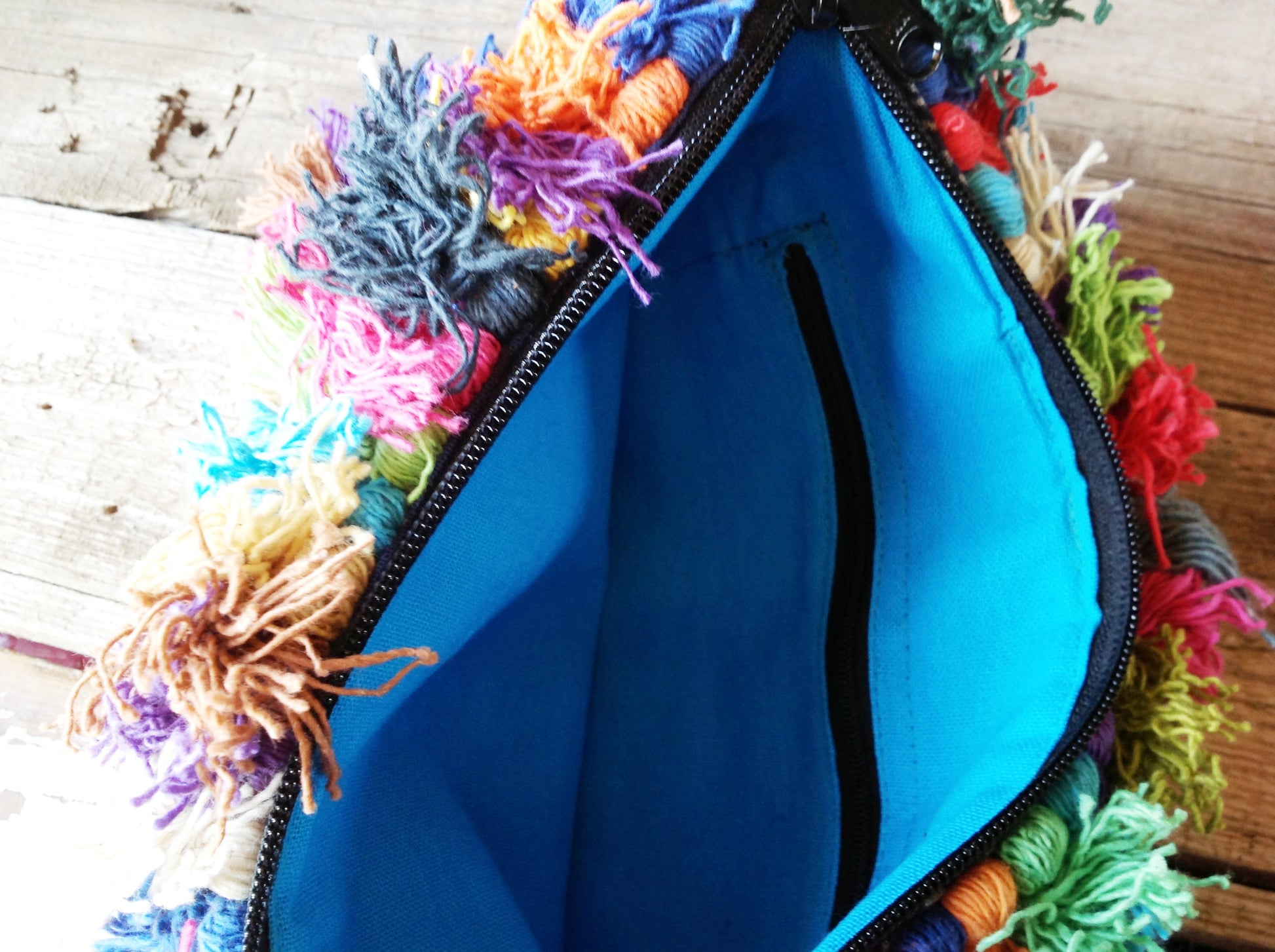 "Kayla" Pom Pom Clutch - The Desert Paintbrush
