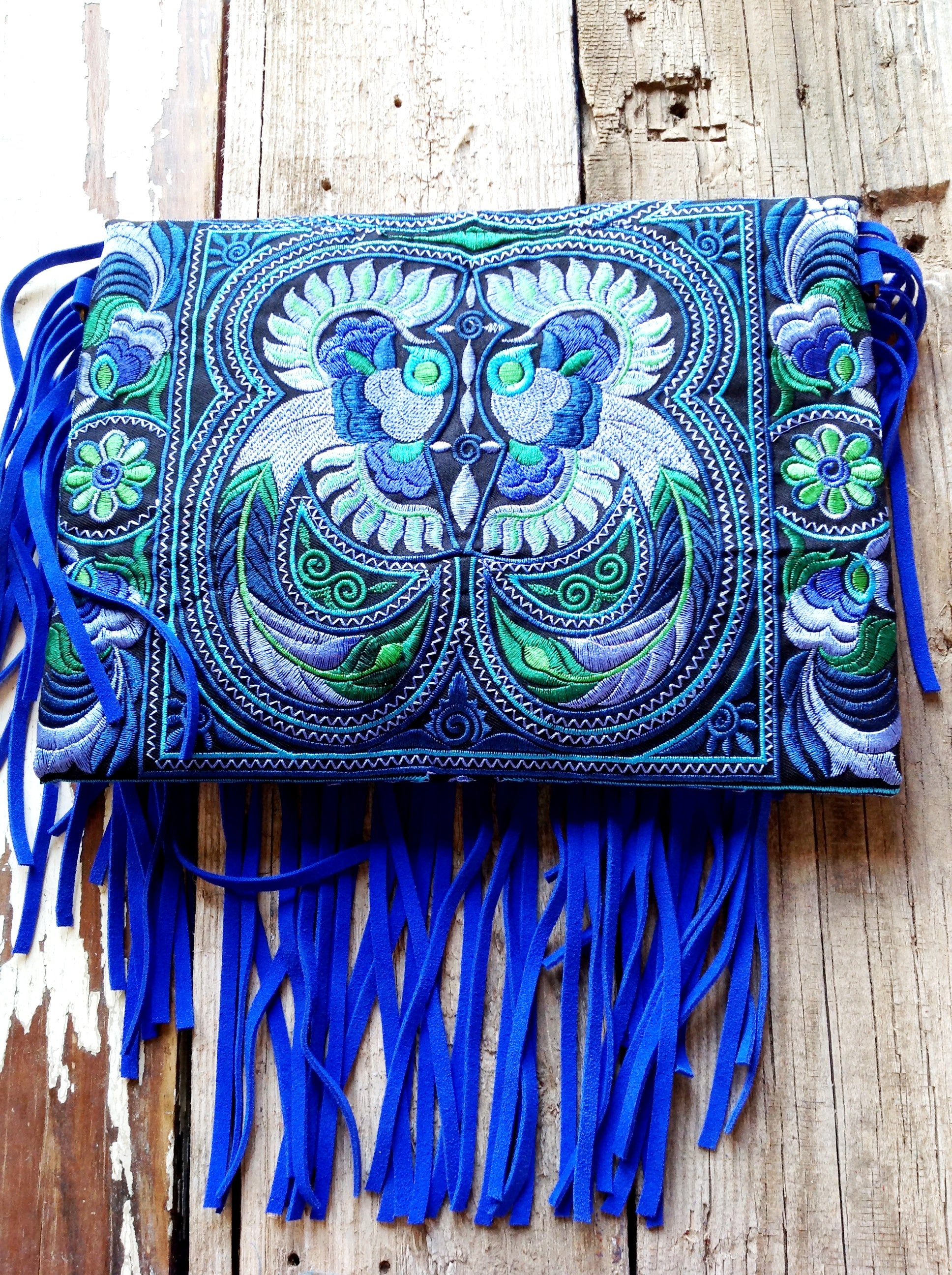 Royal Blue Bird Purse - The Desert Paintbrush