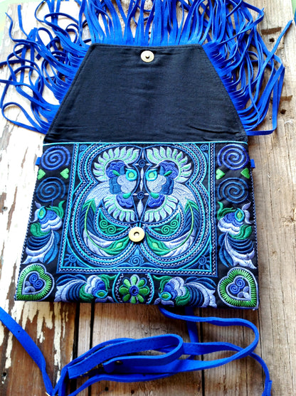 Royal Blue Bird Purse - The Desert Paintbrush