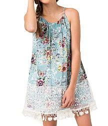 Sea Foam Crochet Floral Dress - The Desert Paintbrush