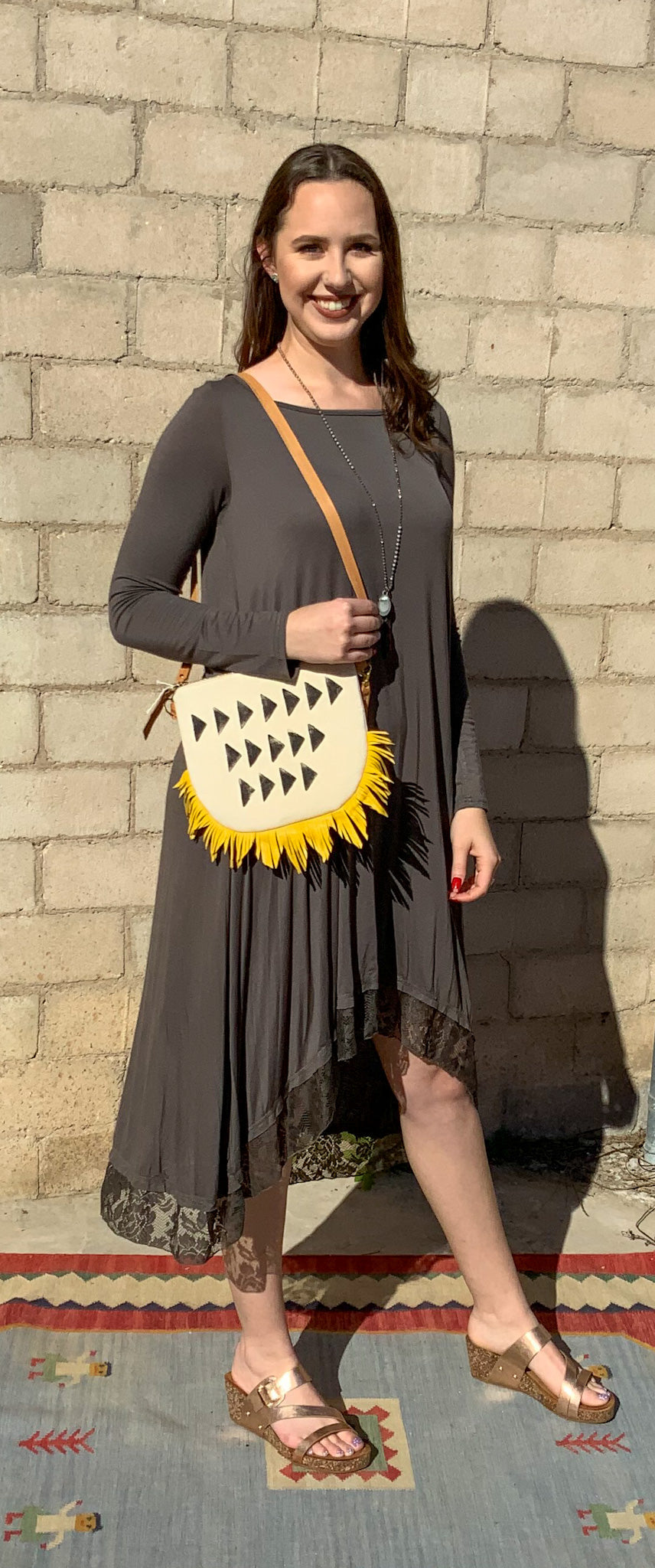 High Low Lace Trim Dress - The Desert Paintbrush