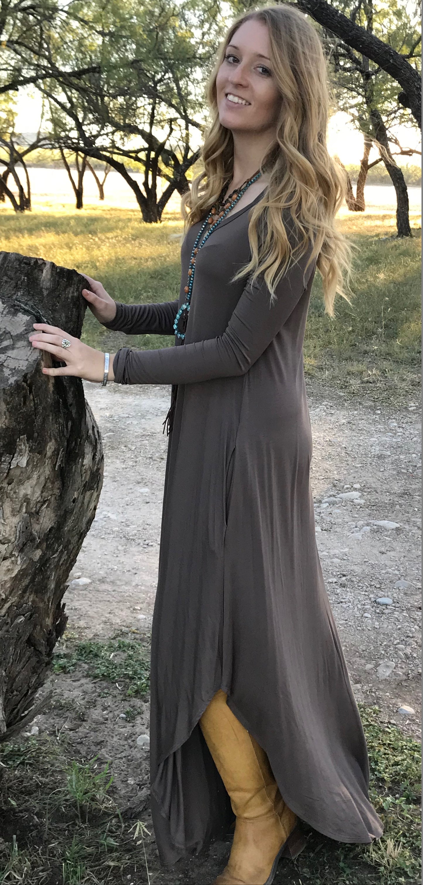 Long Knit Dress - The Desert Paintbrush