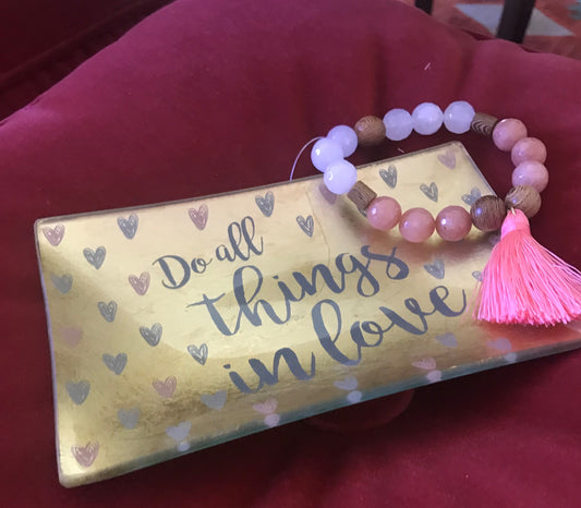 Do All Things in Love Trinket Tray