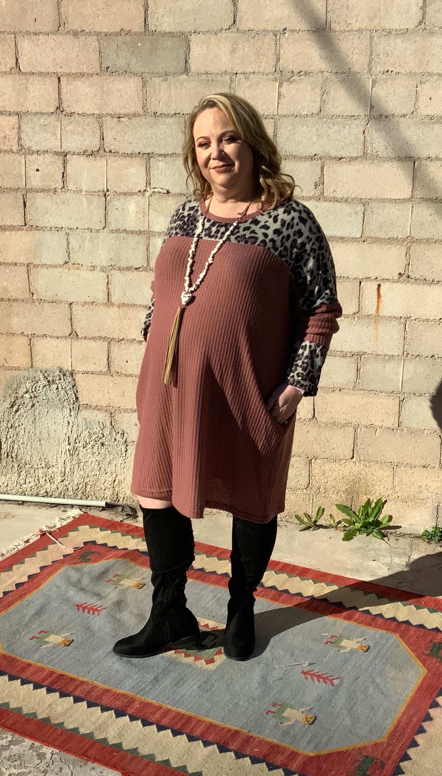 Leopard & Blush dress - The Desert Paintbrush
