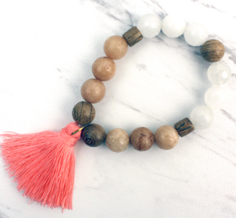 Wooden Beaded Bracelet - The Desert Paintbrush