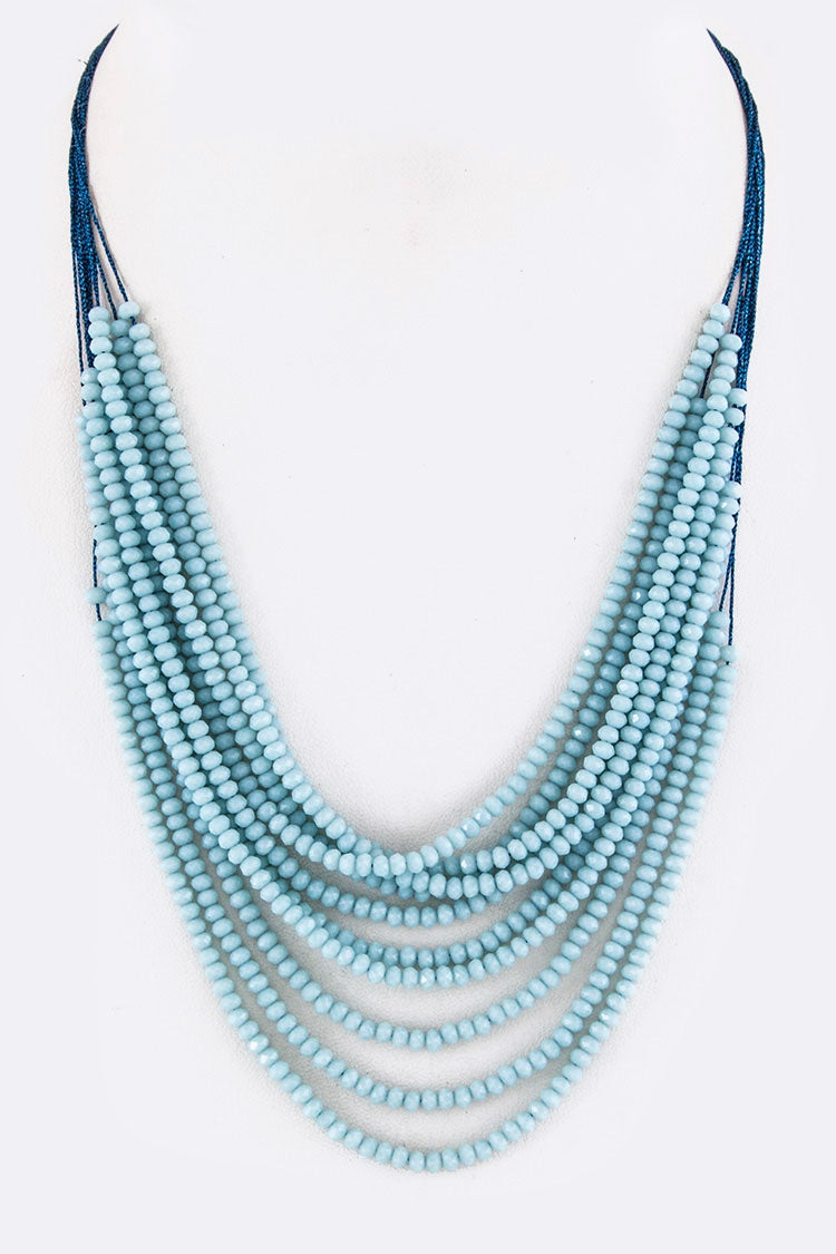 Baby Blues Multi Strand Necklace - The Desert Paintbrush