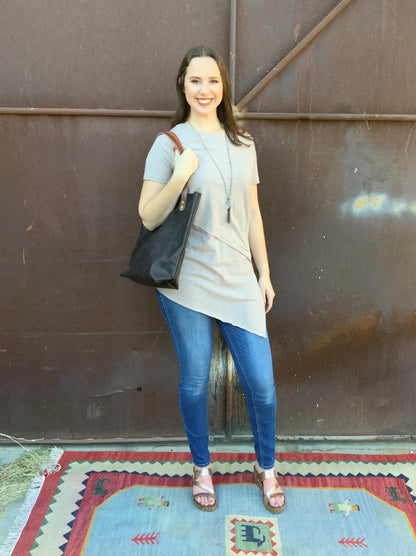 Asymetrical Side Slit top - The Desert Paintbrush