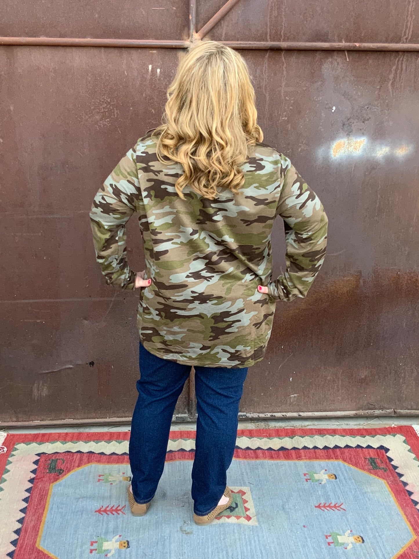 Camo Headress Lace up Top - The Desert Paintbrush