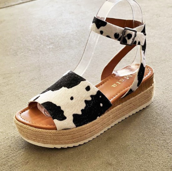Sweet Bessie Cow Print Hair Wedges