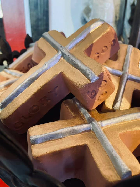 Gold & Silver Clay cross