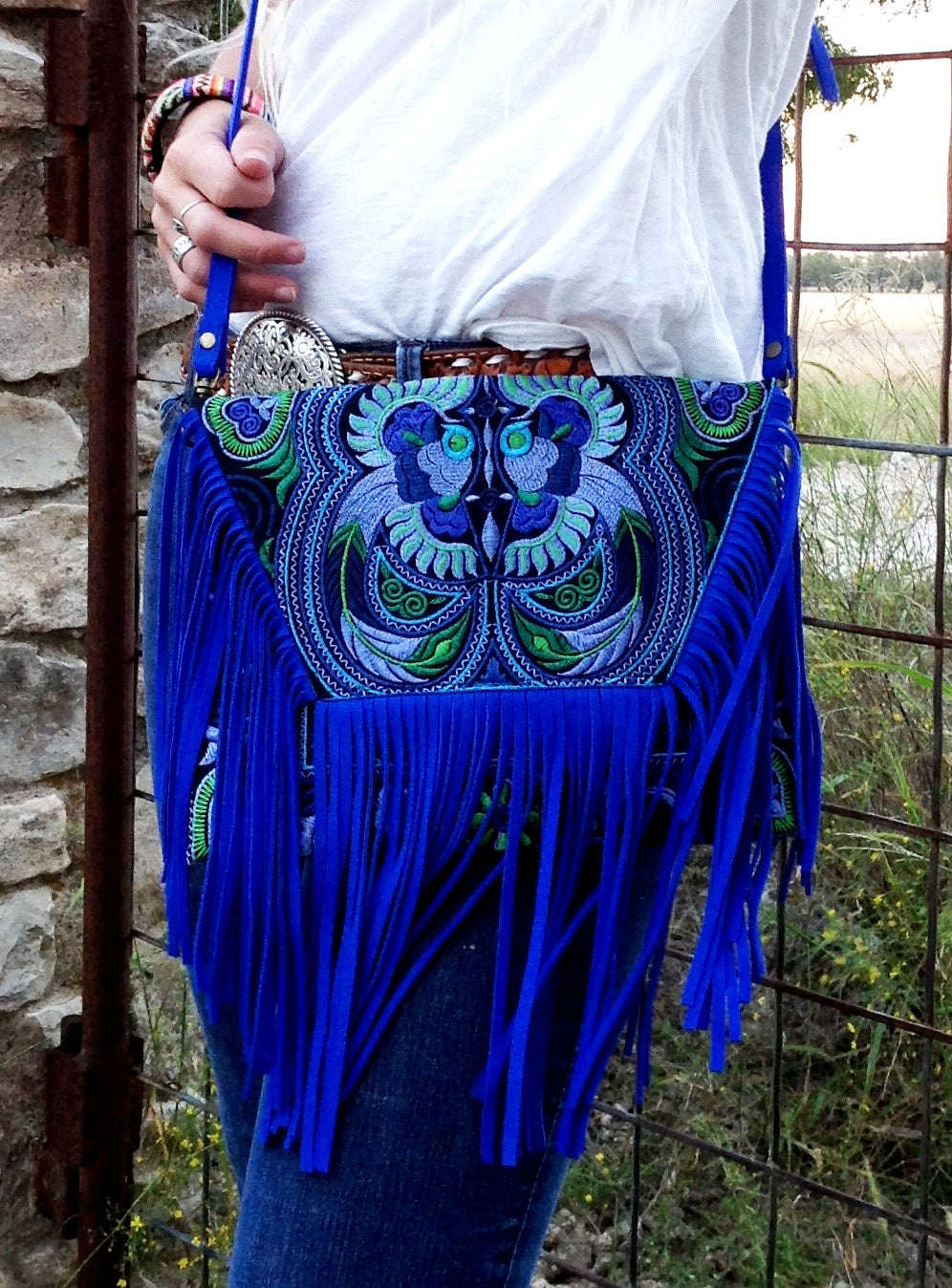 Royal Blue Bird Purse - The Desert Paintbrush