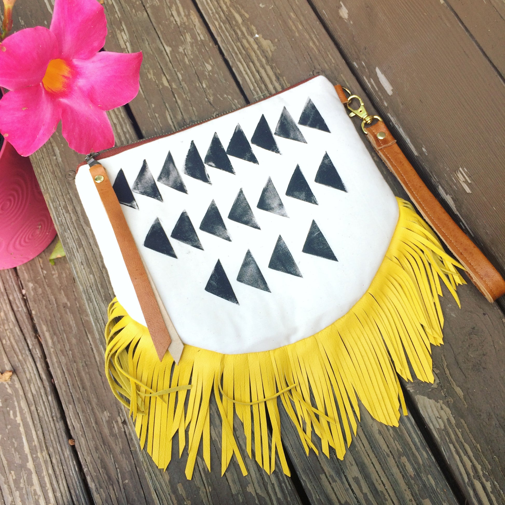 Melmax Design - Tribal, Boho Fringe Crossbody/clutch Bag - The Desert Paintbrush