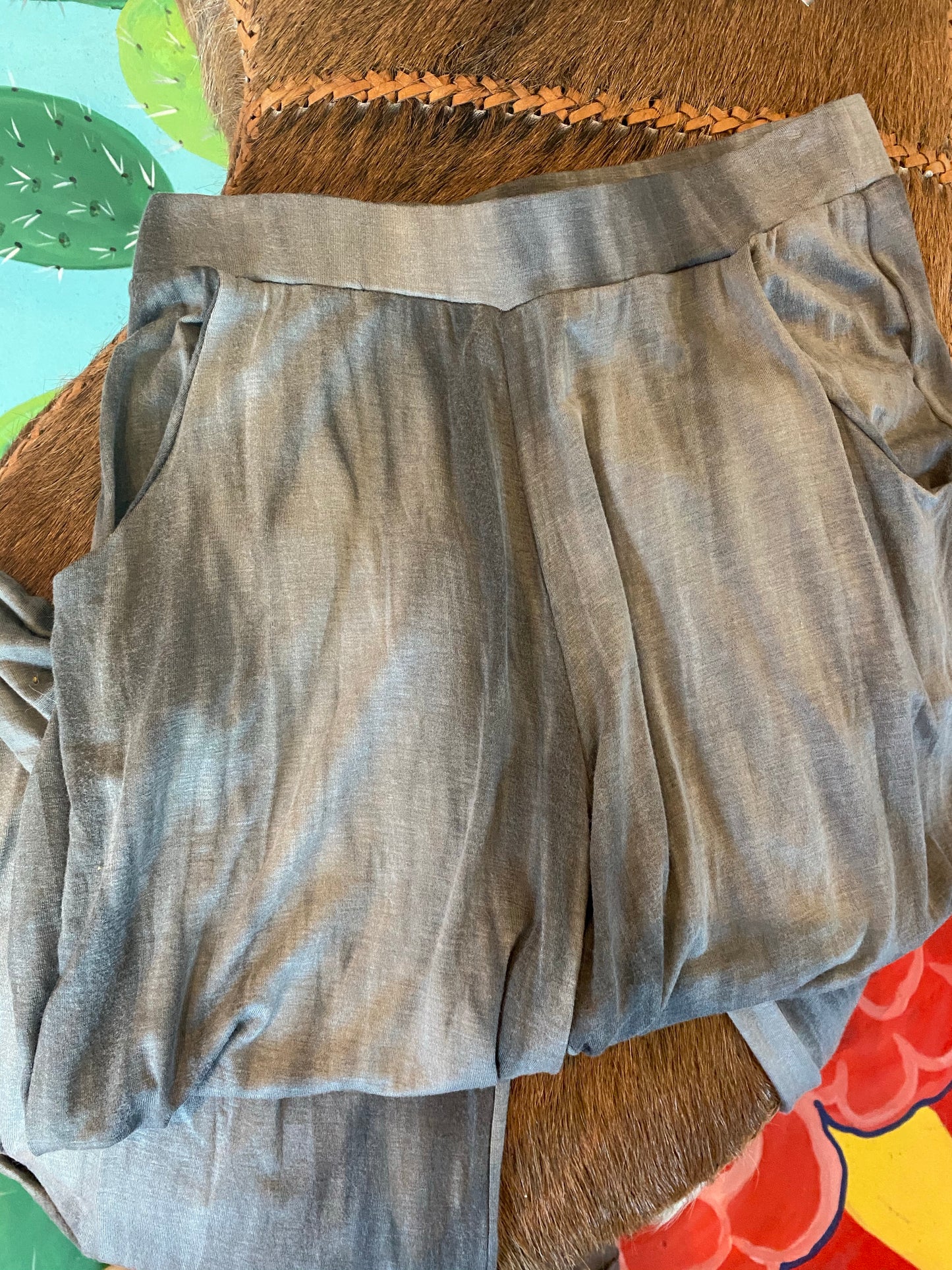 Black Open Legged Pants