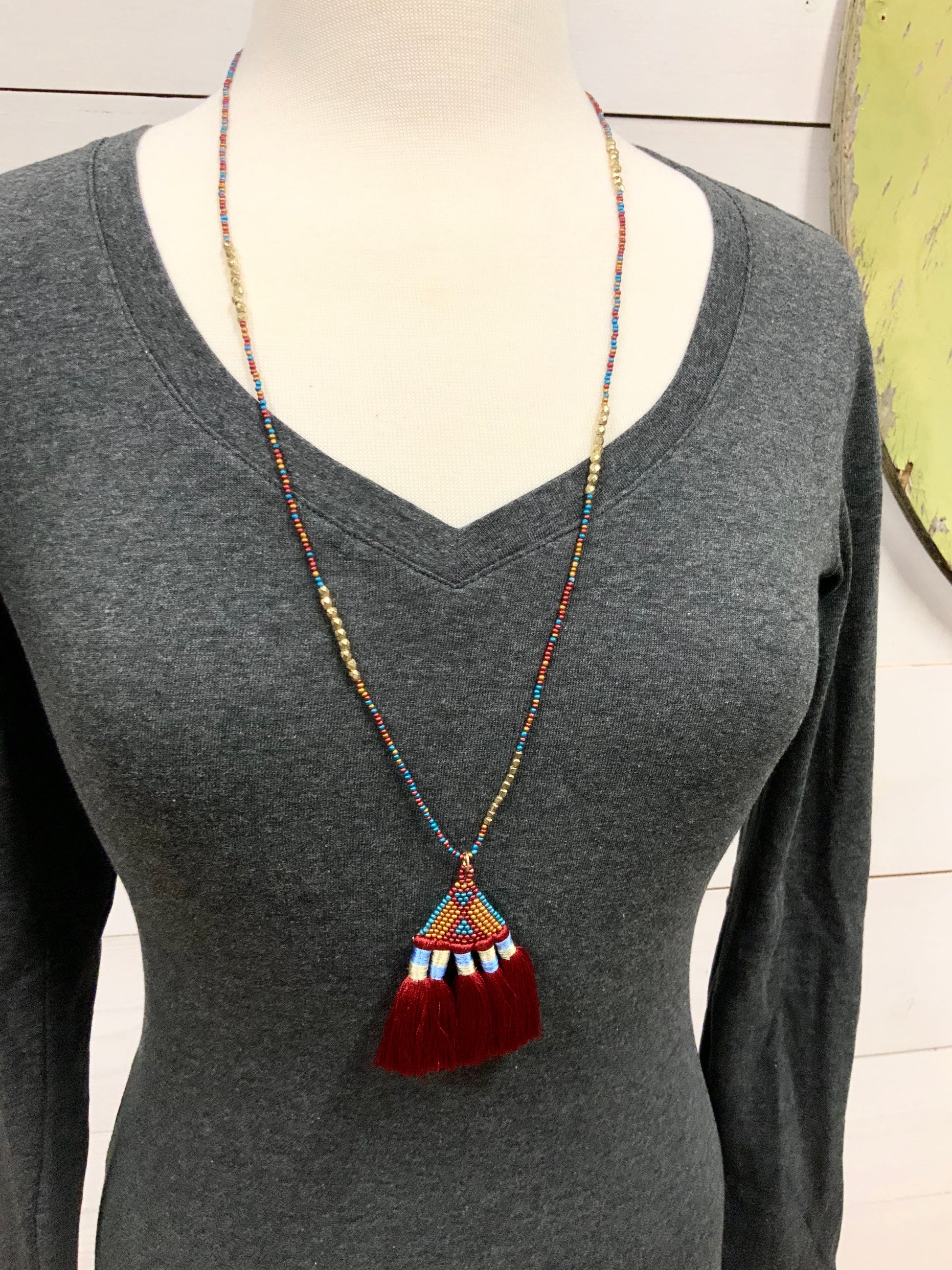 Fan Tassel Necklaces - The Desert Paintbrush