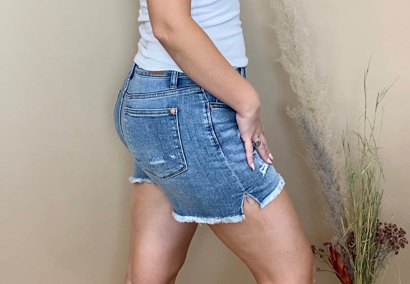 Side slit shorts top