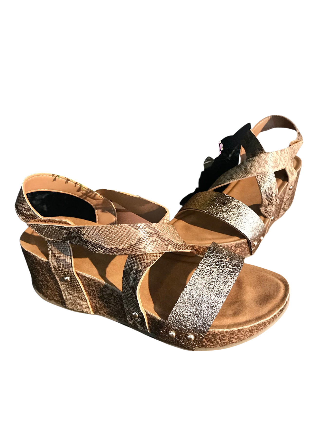 Snakeskin Printed Strappy Hills