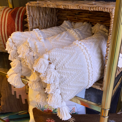 Cream Pom Pom Pillows