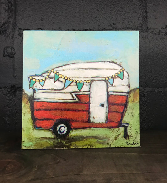 Camper canvas art - The Desert Paintbrush