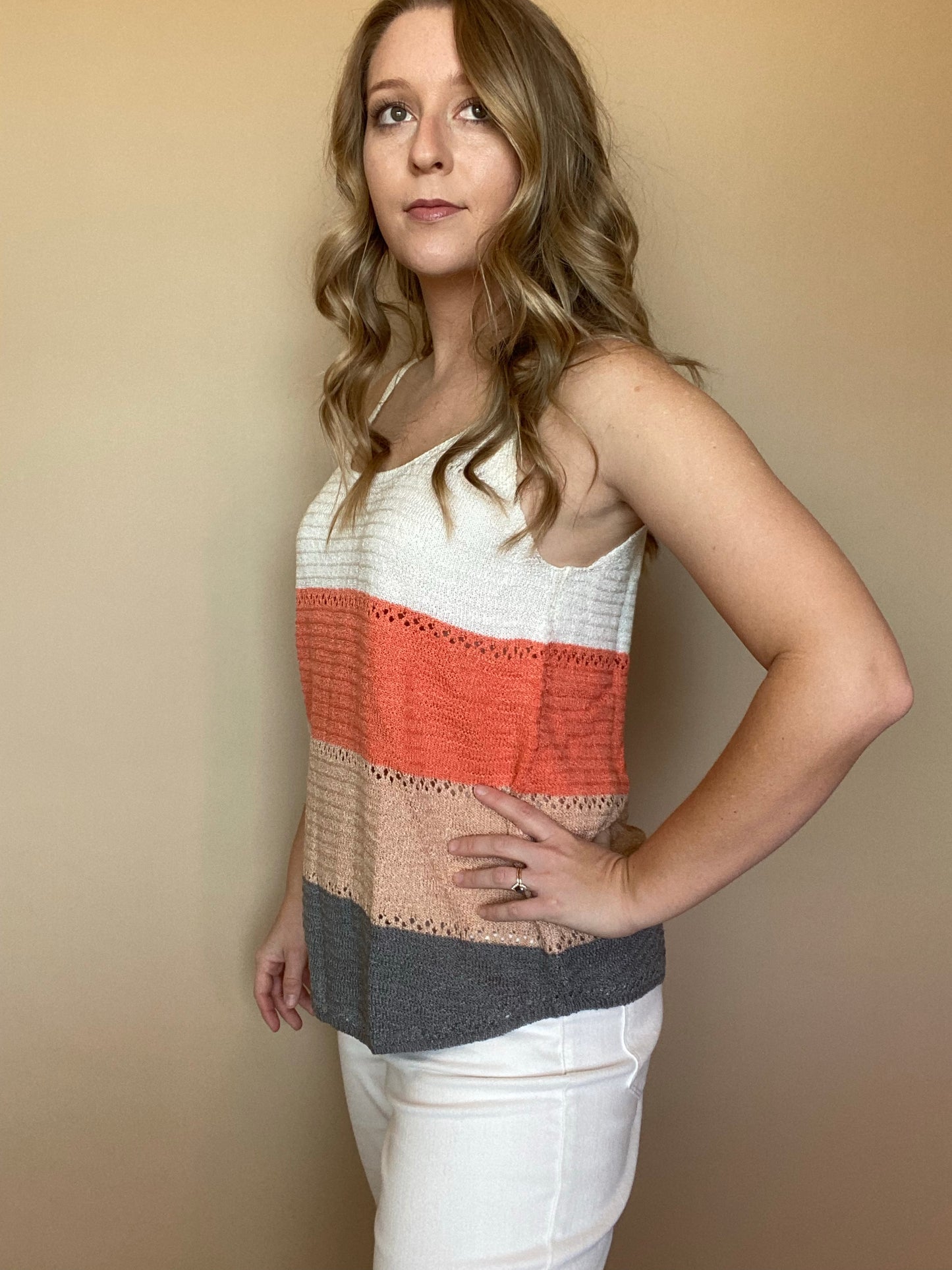 Crotchet Colorblock Tank