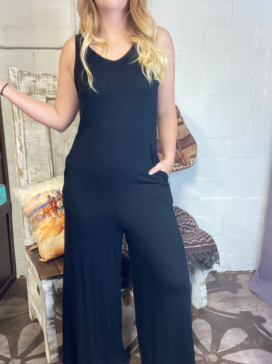 Black sleeveless Jumpsuit