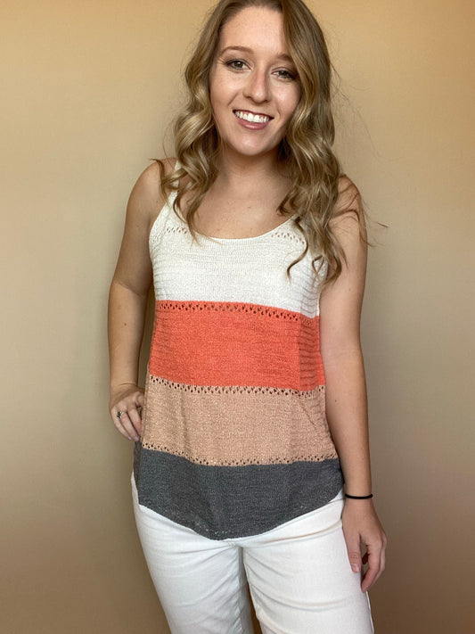 Crotchet Colorblock Tank