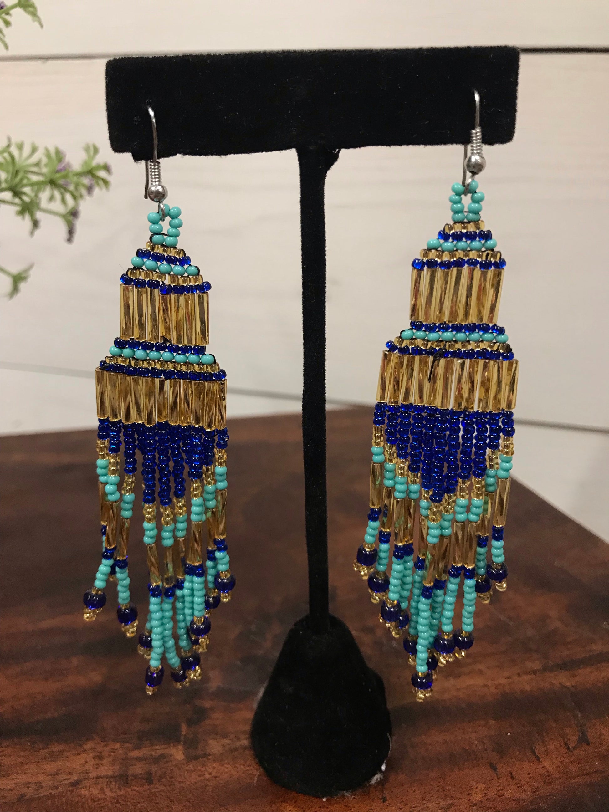Beaded Chandeliers Earrings - The Desert Paintbrush