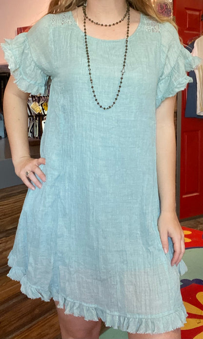 Sage and Lace Dress