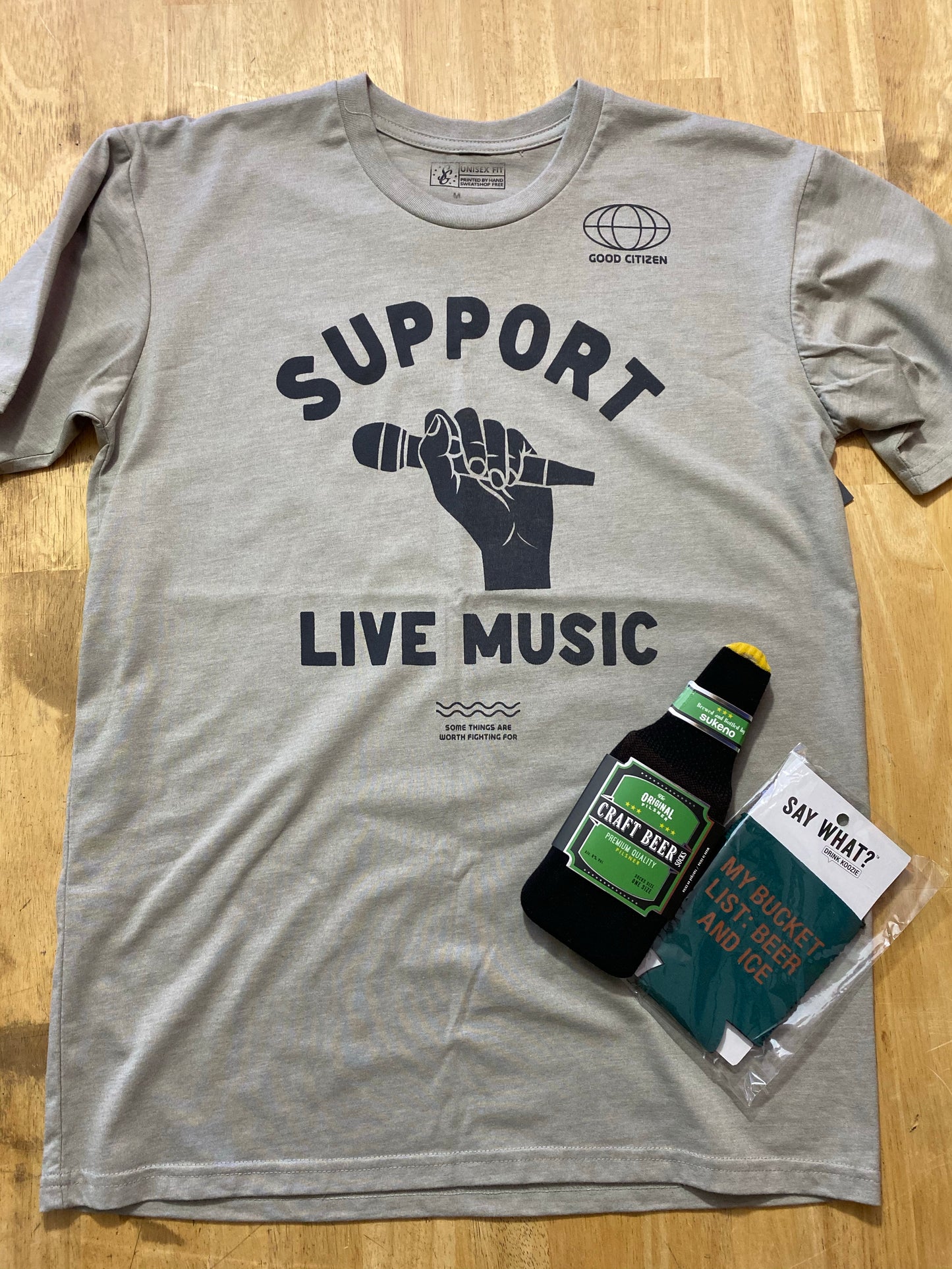 Support Live Music Tee-gray