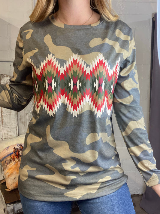 Aztec Camo Top