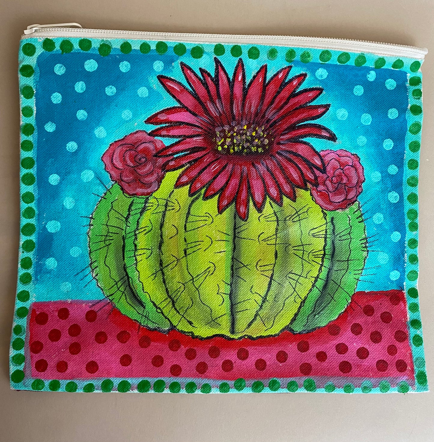 Polka Dot Cactus Bag