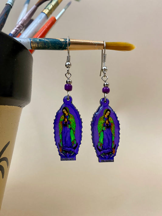 Lady of Guadalupe Colorful Earrings