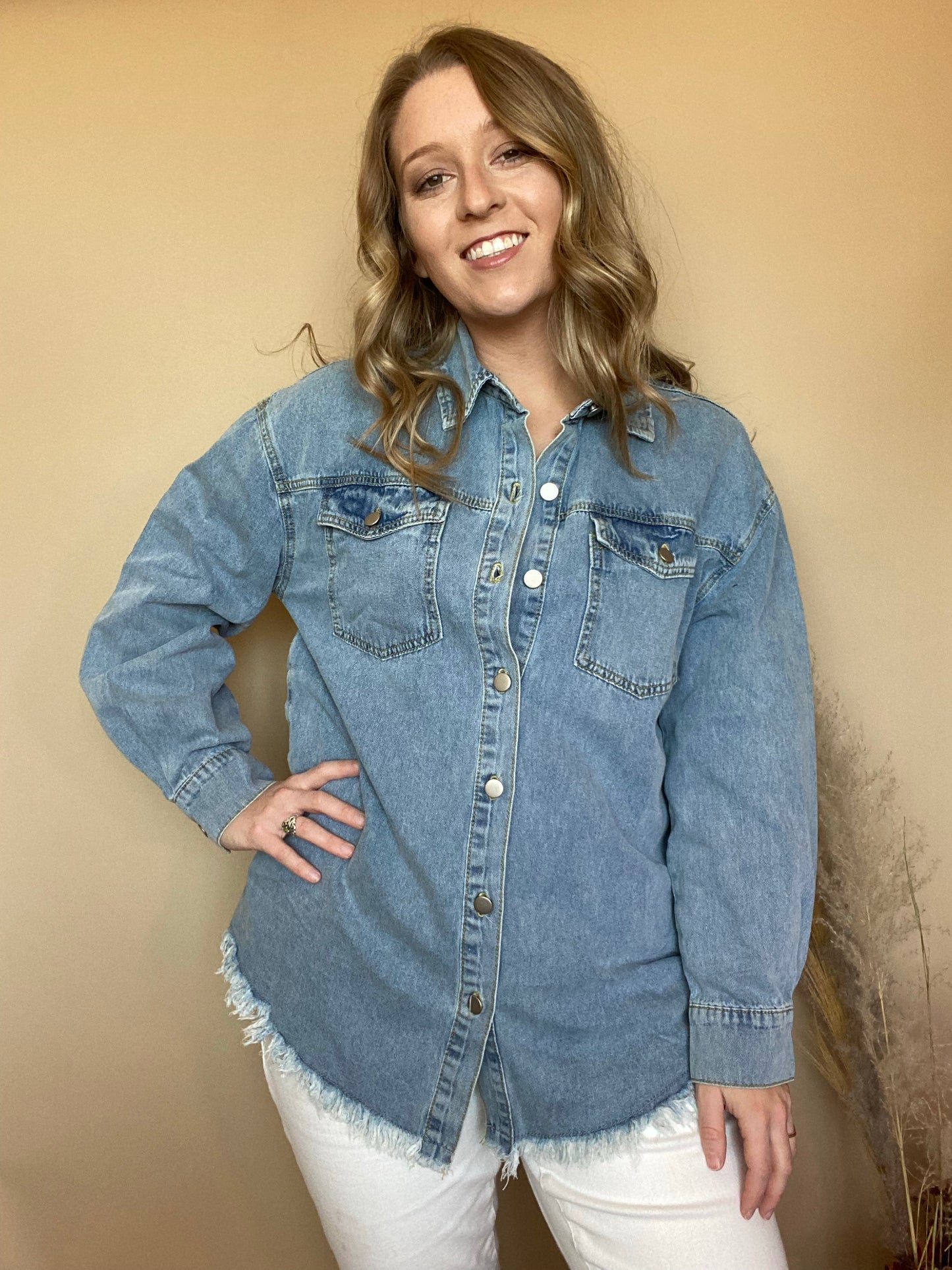 Raw Hem Denim Jacket