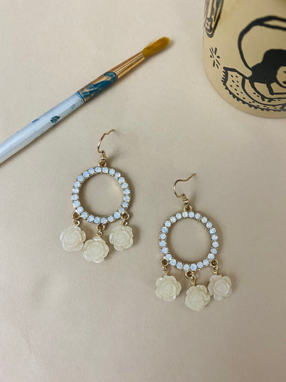 Roses and Ice Earrings