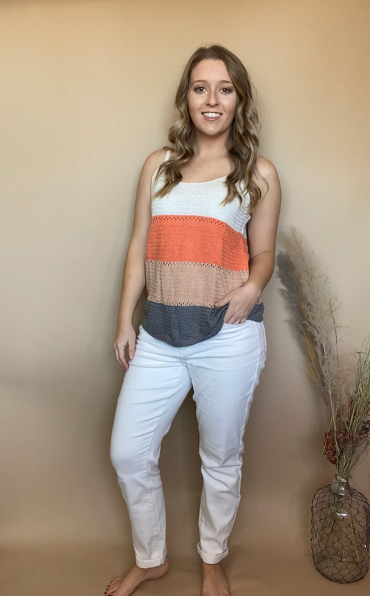 Crotchet Colorblock Tank