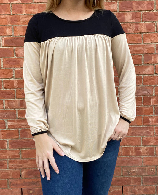 Black and Tan blouse