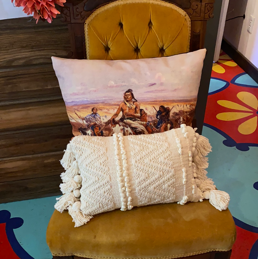 Cream Pom Pom Pillows