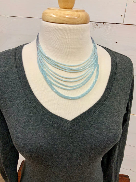 Baby Blues Multi Strand Necklace - The Desert Paintbrush