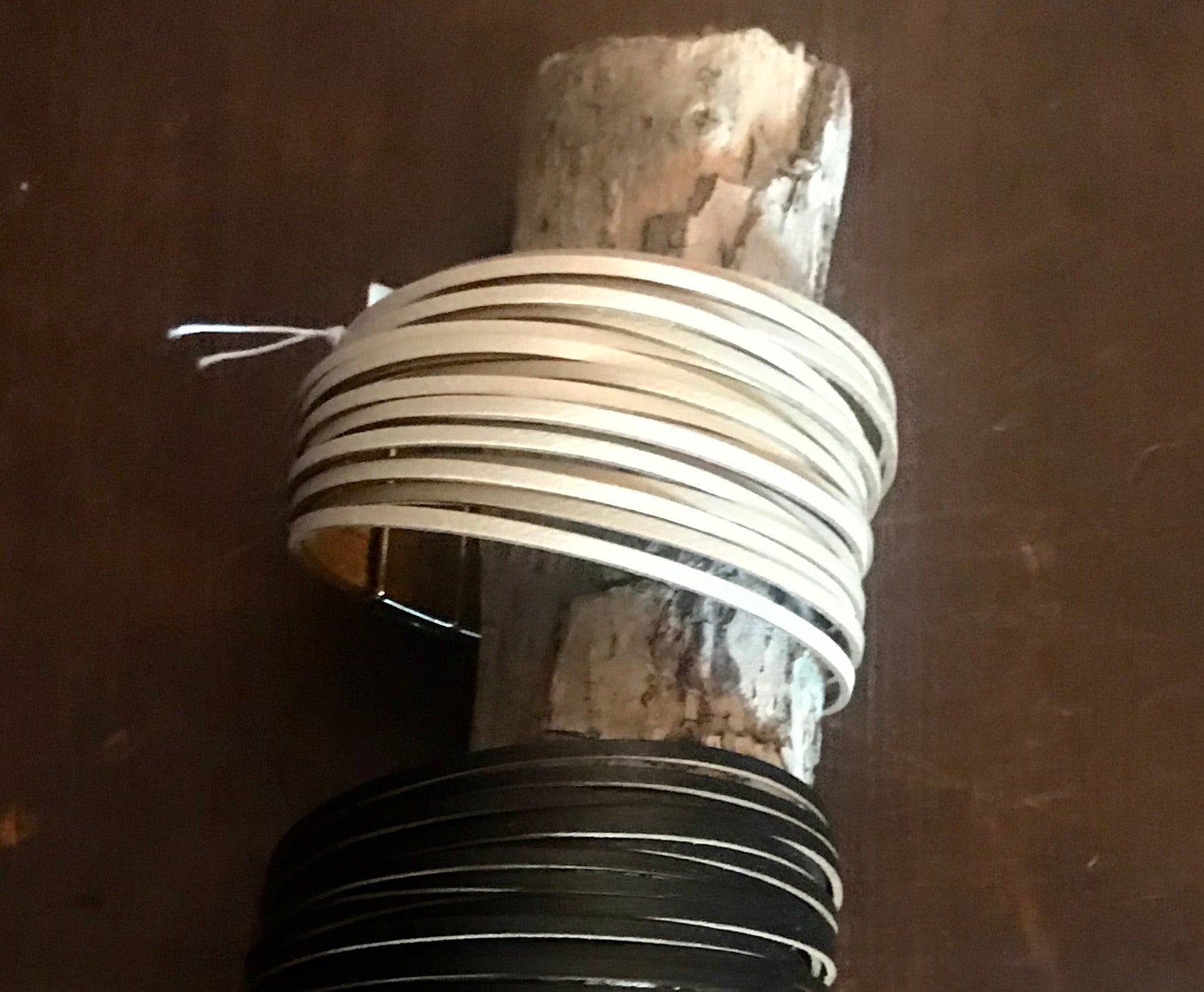 Leather strappy bangles - The Desert Paintbrush