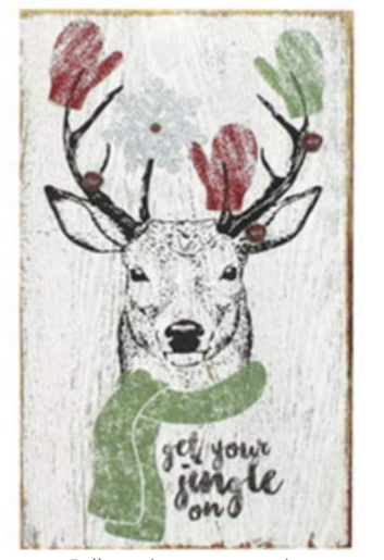 Christmas Deer Wall Plaque