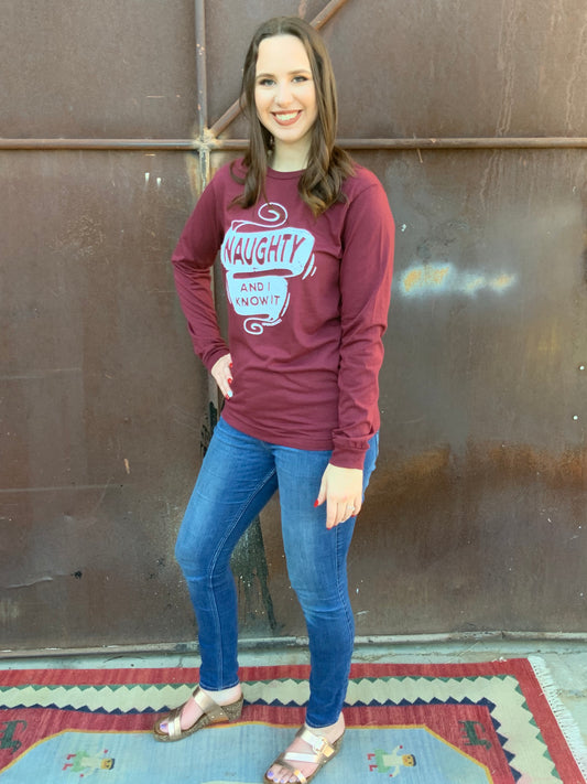 Naughty and I know it long sleeve - The Desert Paintbrush